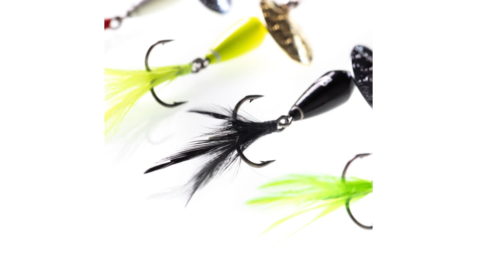 Googan Squad Whirly Bird Spinnerbait, 1/16 oz Feathered Trebles, Chartreuse, GBWB-116-CHT