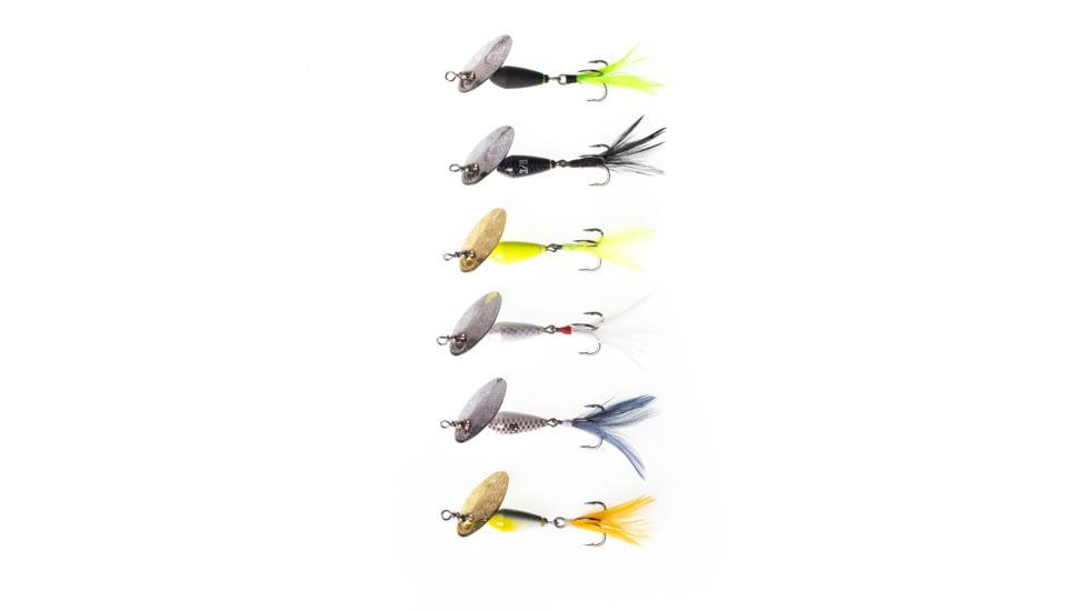 Googan Squad Whirly Bird Spinnerbait, 1/16 oz Feathered Trebles, Chartreuse, GBWB-116-CHT