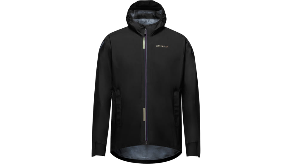 GOREWEAR CONCURVE LE3 GORE-TEX Running Jacket Iridescent Trim Mens in Black Large Slim fit Waterproof 9BD6021D, 101212-9900-XL