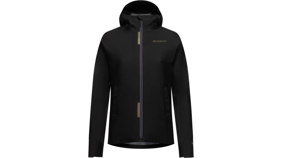 GOREWEAR CONCURVE LE3 GORE-TEX Running Jacket Iridescent Trim Womens in Black Medium Slim fit Waterproof 08DB1E08, 101211-9900-M