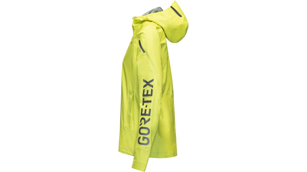 GOREWEAR CONCURVE LE4 GORE-TEX Running Jacket Sleeve Logo Womens in Lime Yellow XS Slim fit Waterproof 04323B5D, 101241-CB00-XS