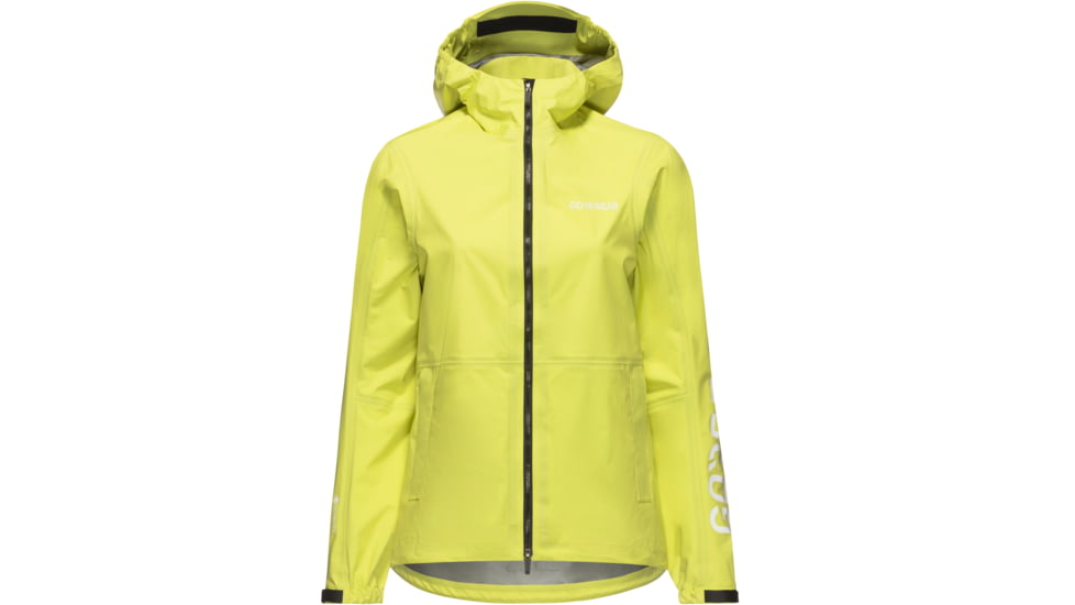 Gorewear GOREWEAR LUPRA 2.0 GORE-TEX LE1 Hooded Cycling Jacket Womens in Lime Yellow Large Regular fit Waterproof, 101243-CB00-L