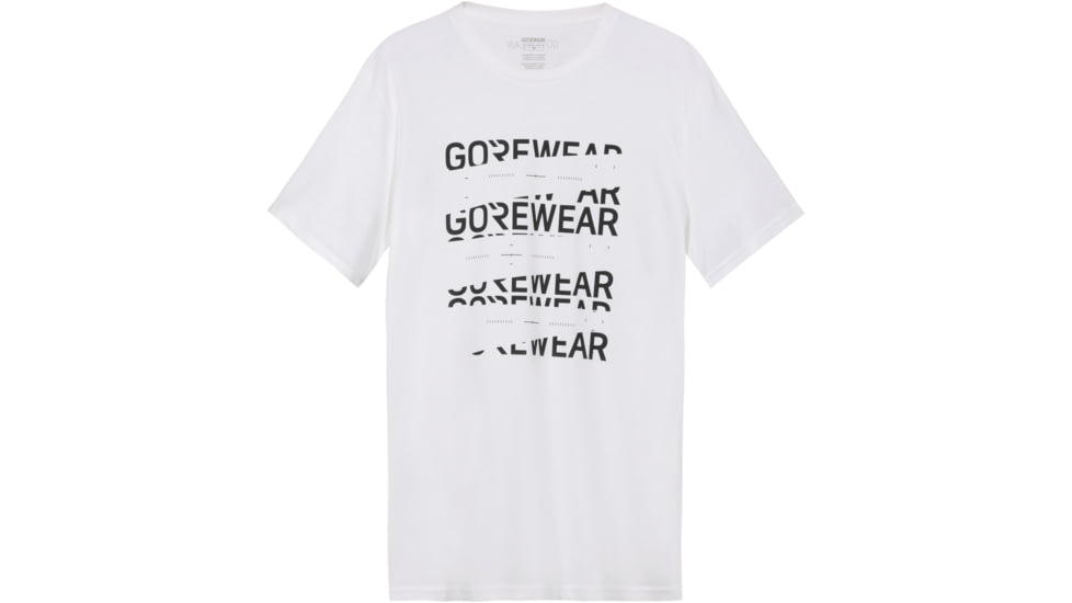 Gorewear GOREWEAR Mens Fracture Logo Tee in White XS Regular fit, 101353-0100-S