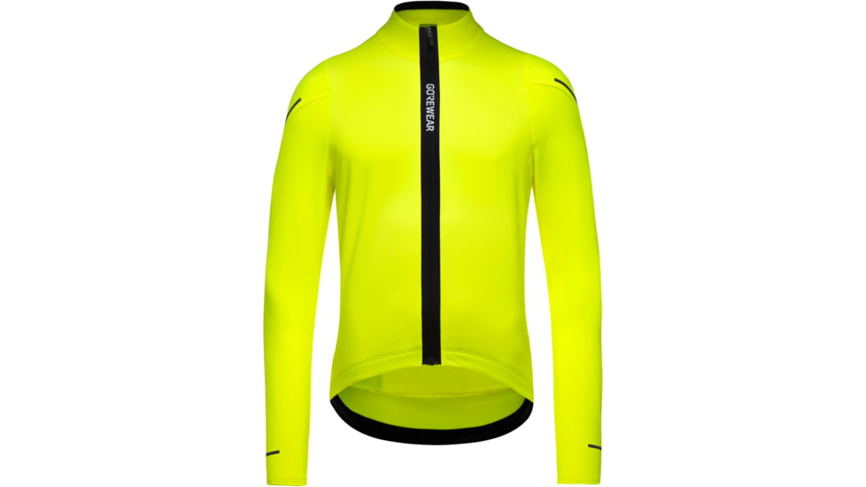 Gorewear GOREWEAR SPINSHIFT Thermo Long Sleeve Cycling Jersey Mens in Neon Yellow XS Form fit, 101086-0800-XS