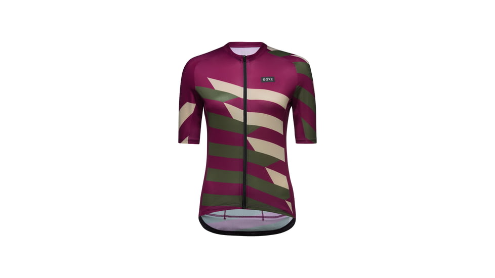 GOREWEAR Spirit Signal Chaos Cycling Jersey Womens in White/Lab Grey 2XS Form fit 4019C328, 101062-WH-XX
