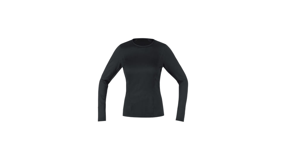 GOREWEAR Womens M Base Layer Long Sleeve Shirt in Black XL 16-18 Form fit Moisture Wicking 6483D852, 100015-9900-44