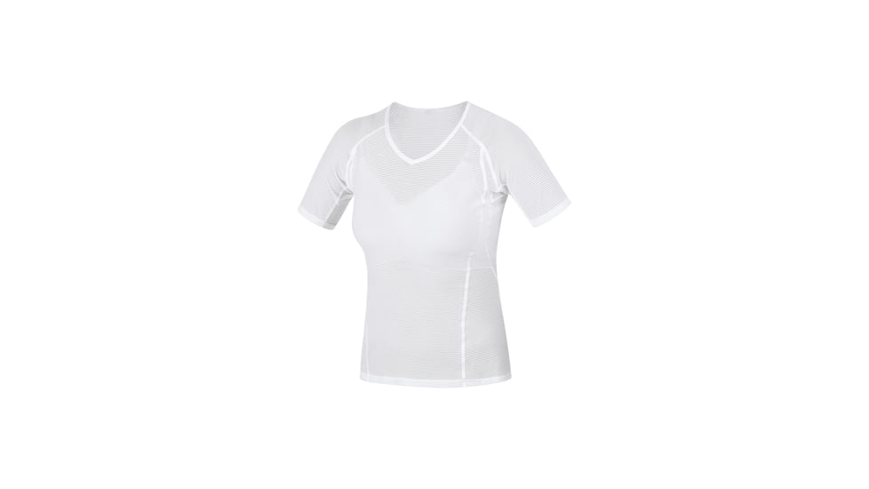 GOREWEAR Womens M Base Layer Shirt in White XL 16-18 Form fit Moisture Wicking 3551F645, 100014-0100-44