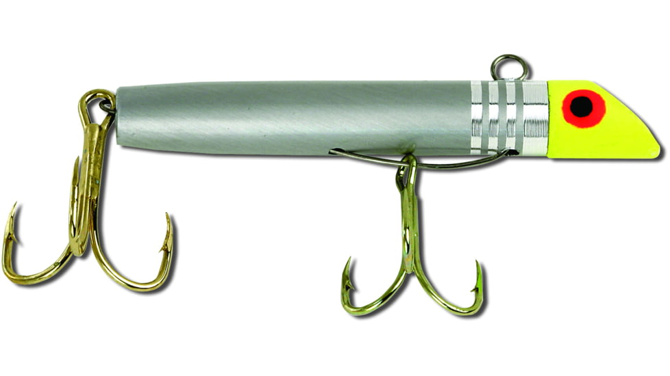 GOT-CHA 300 Series Plug, 2 1/2in #2 &amp; #4 Hooks, 7/8oz, Yellow Chrome/Rattle, G302GHR