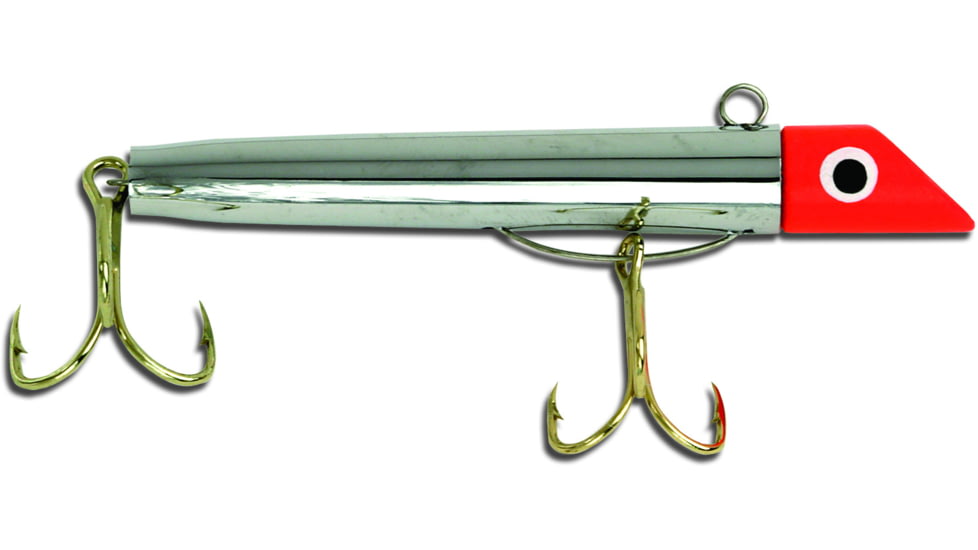 GOT-CHA 500 Series Plug, 3in #2 &amp; #4 Hooks, 1oz, Red Chrome/Gold Hook, G501GH