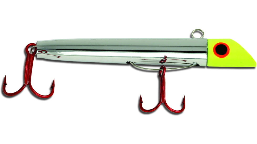 GOT-CHA 500 Series Plug, 3in #2 &amp; #4 Hooks, 1oz, Yellow Chrome/Red Hook, G502RH