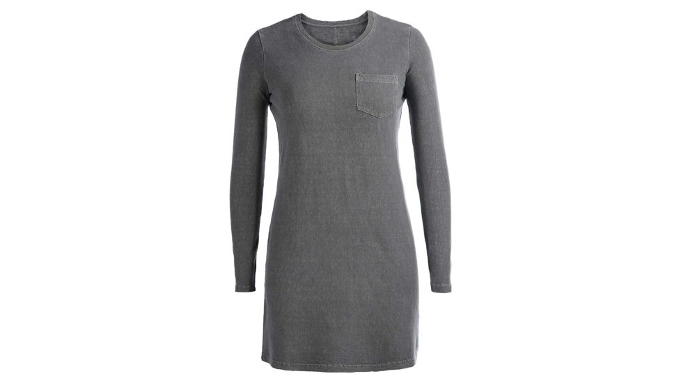 Gramicci Miramar Long Sleeve Tee Dress - Womens Gunmetal Large W-2425-90GMLLG