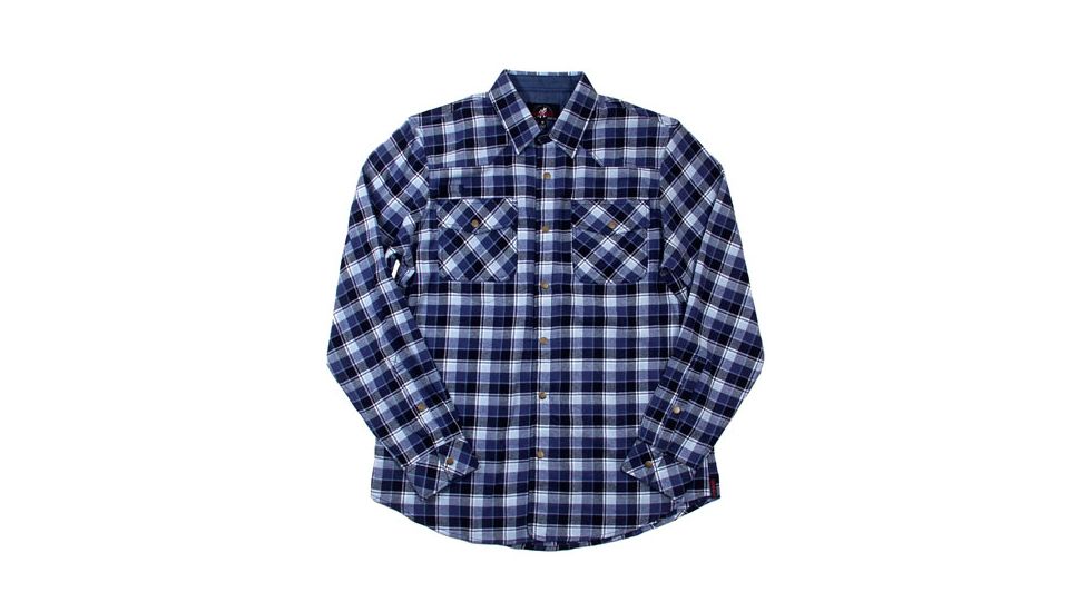 Gramicci Off Trail Plaid Shirt - Mens-Navy-Large