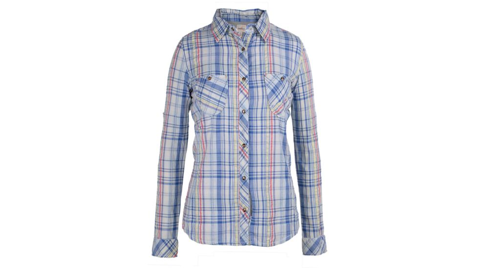 Zuma Plaid Shirt With Convertible Sleeve - Womens-Indigo-Large