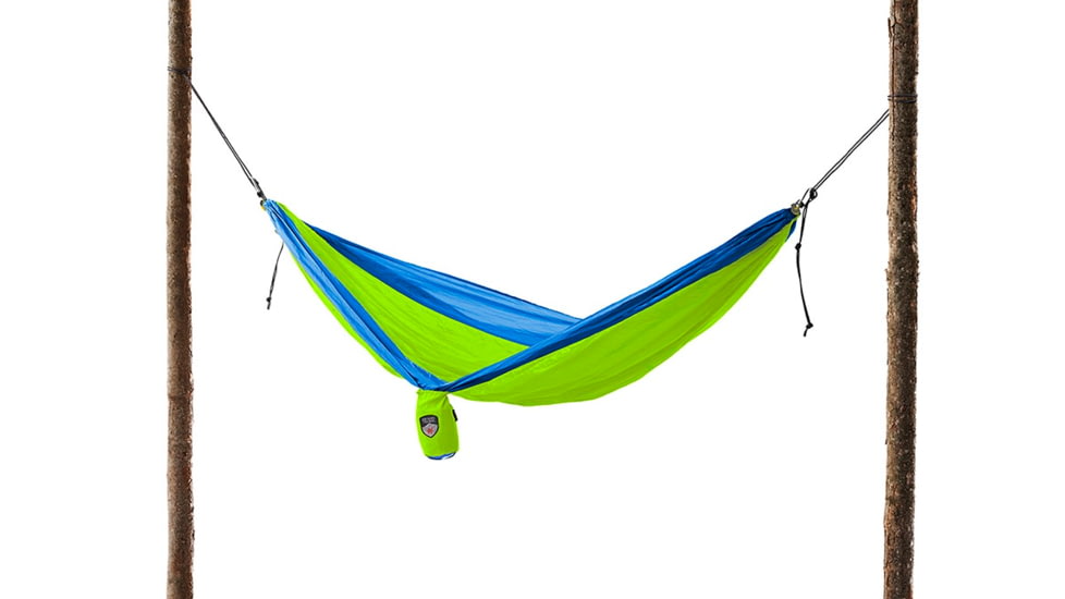 Grand Trunk Double Parachute Nylon Hammock-Blue/Lime