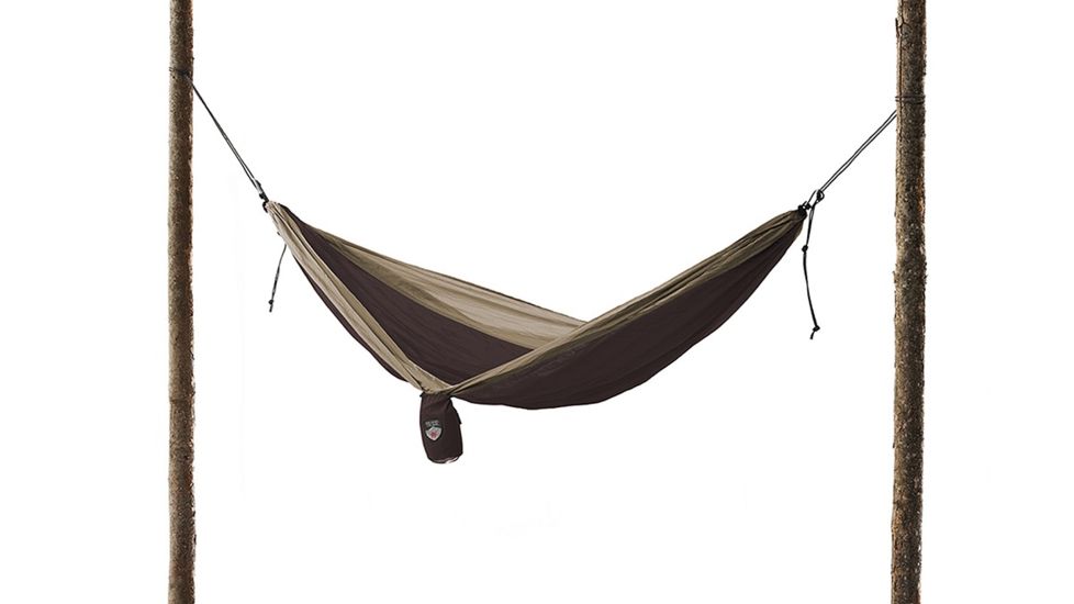 Double Parachute Nylon Hammock-Brown/Khaki