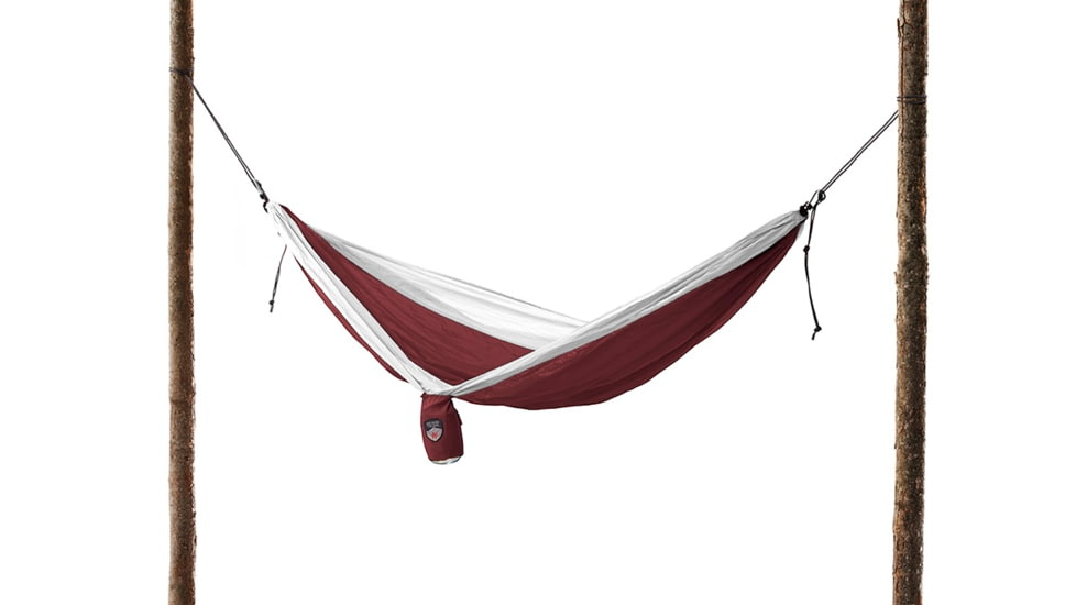 Grand Trunk Double Parachute Nylon Hammock-Crimson/White