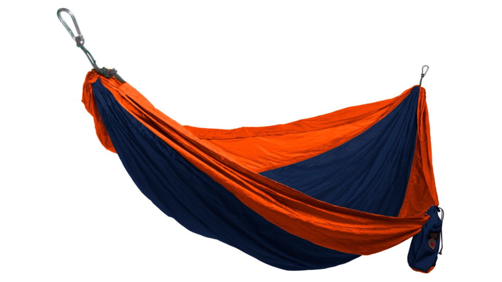 Grand Trunk Double Parachute Nylon Hammock-Navy/Orange