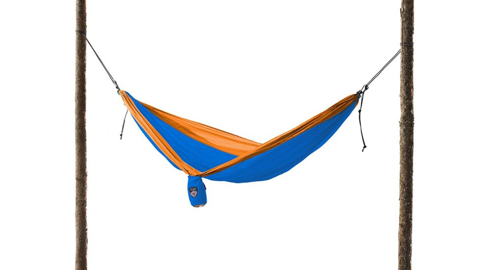Double Parachute Nylon Hammock-Orange/Blue