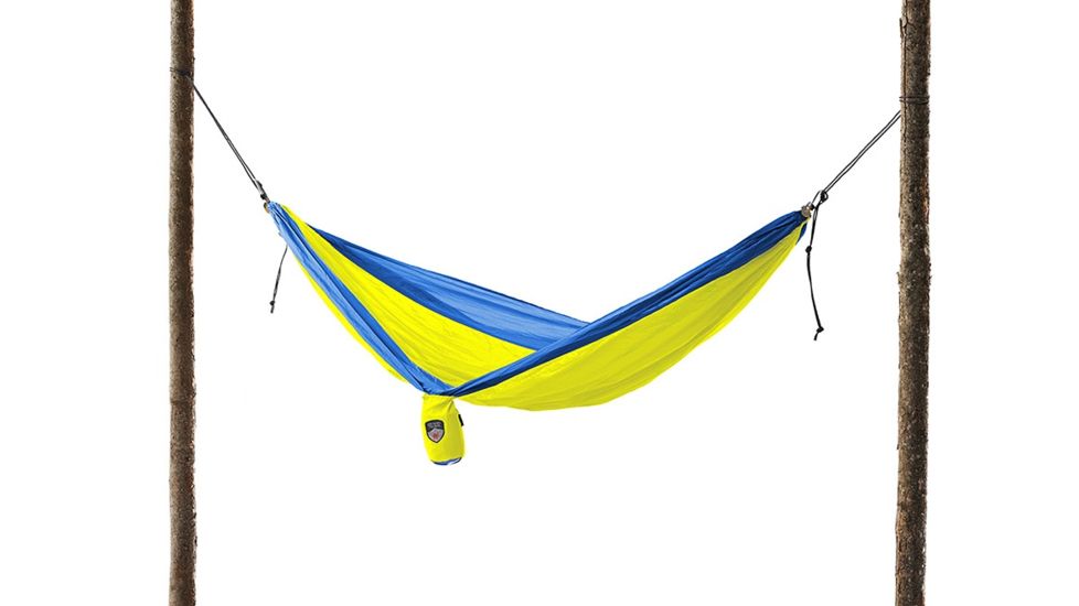 Grand Trunk Double Parachute Nylon Hammock-Royal/Neon