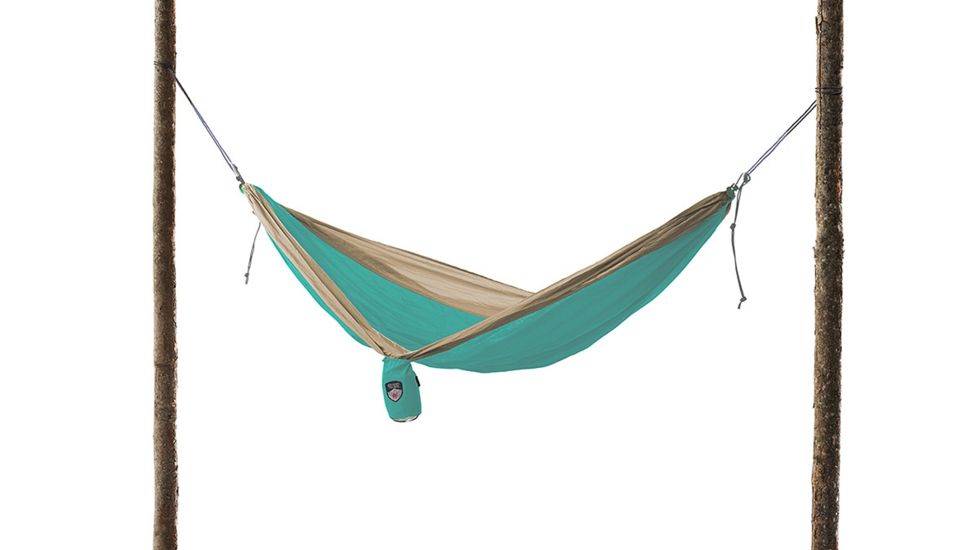 Grand Trunk Double Parachute Nylon Hammock-Turquoise/Khaki