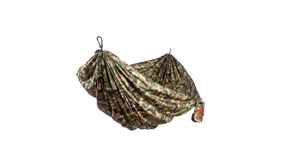 Grand Trunk Double Parachute Nylon Hammock-Woodland Camo