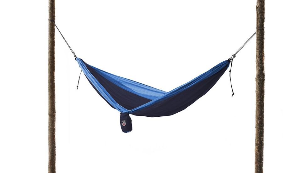 Grand Trunk Single Parachute Nylon Hammock-Blue/LightBlue