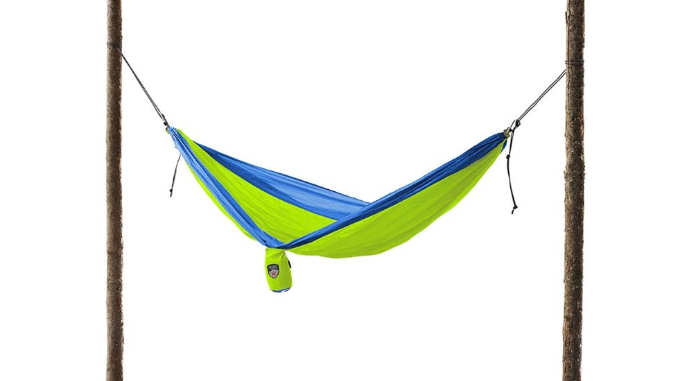 Grand Trunk Single Parachute Nylon Hammock-Blue/Lime