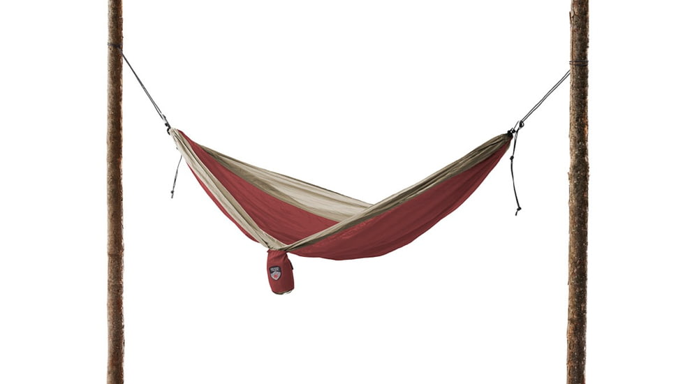 Grand Trunk Single Parachute Nylon Hammock-Crimson/Khaki