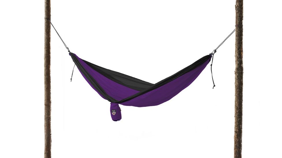 Grand Trunk Single Parachute Nylon Hammock-Dark Purple/Black