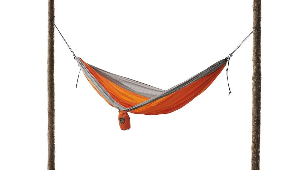 Grand Trunk Single Parachute Nylon Hammock-Orange/Silver