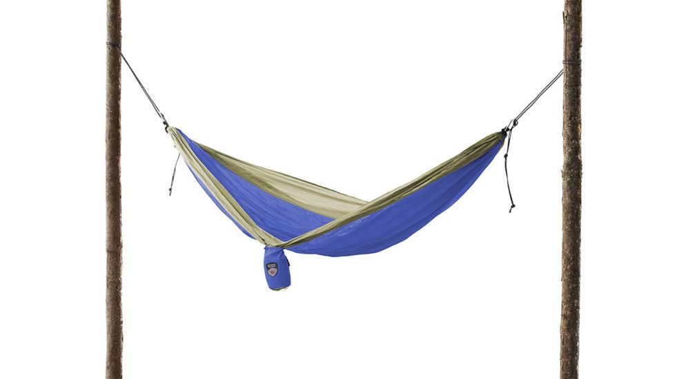 Grand Trunk Single Parachute Nylon Hammock-Royal/Khaki