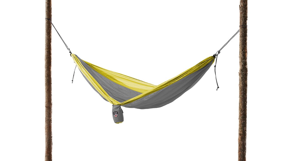 Grand Trunk Single Parachute Nylon Hammock-Silver/Yellow