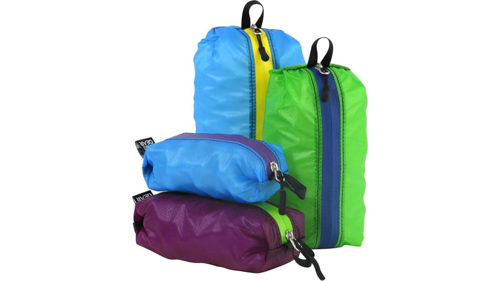 Granite Gear Air ZippDitty 4-Pack, Assorted Colors, 1 each size, 21860-PC
