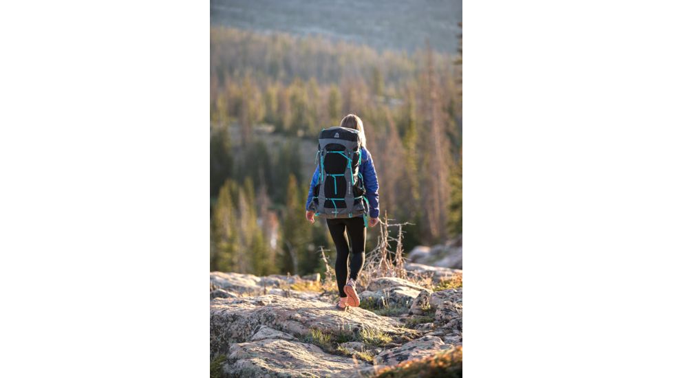 Granite Gear Blaze 60 Backpack - Womens, Black/Black Gingham/Teal, Short, 5000028-0014