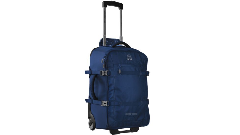 Granite Gear Cross Trek2 22 Carry-On Wheeled Upright with 28 L Removable Pack-Midnight Blue/Flint