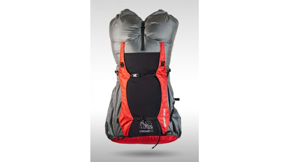 Granite Gear Virga3 55L Eco Backpack, Regular Torso, Flint / Bright Red, 55L, 52035-0002-PC