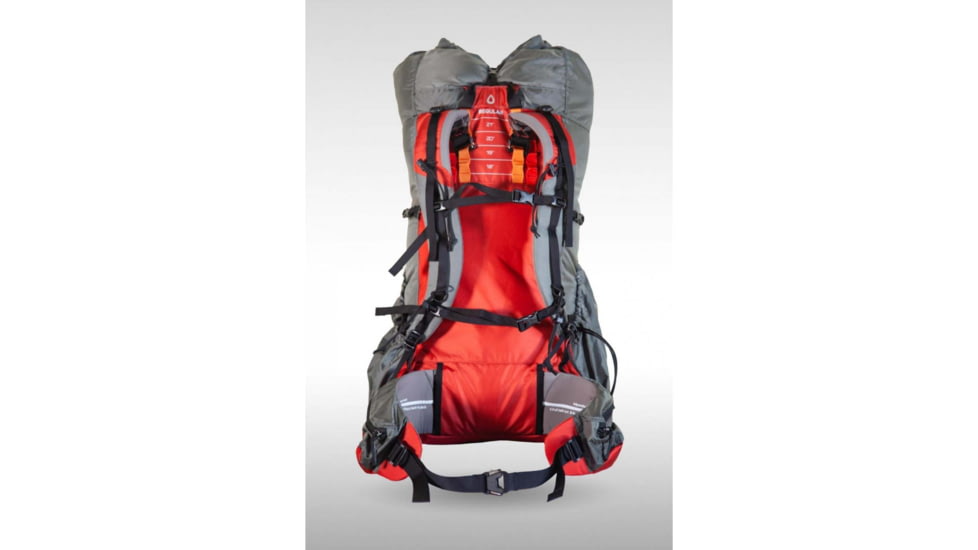 Granite Gear Virga3 55L Eco Backpack, Regular Torso, Flint / Bright Red, 55L, 52035-0002-PC