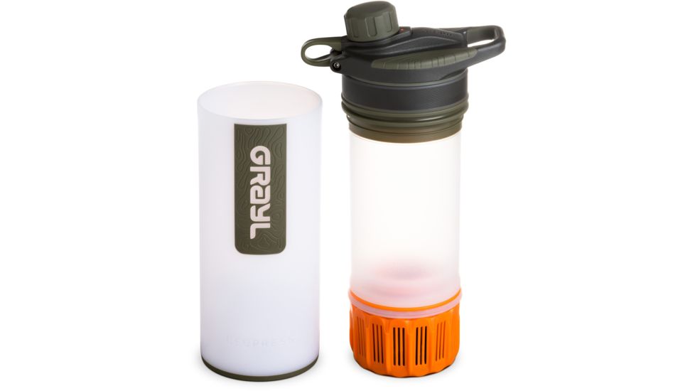 Grayl GeoPress Purifier Bottle, Alpine White, 24 oz, 400-WHT