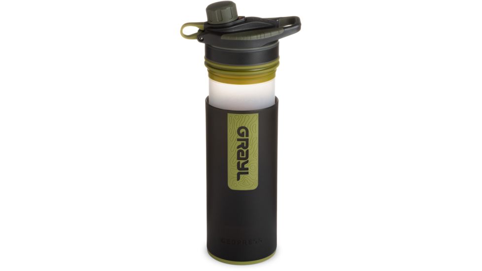 Grayl GeoPress Purifier Bottle, Camo Black, 24 oz, 400-BLK