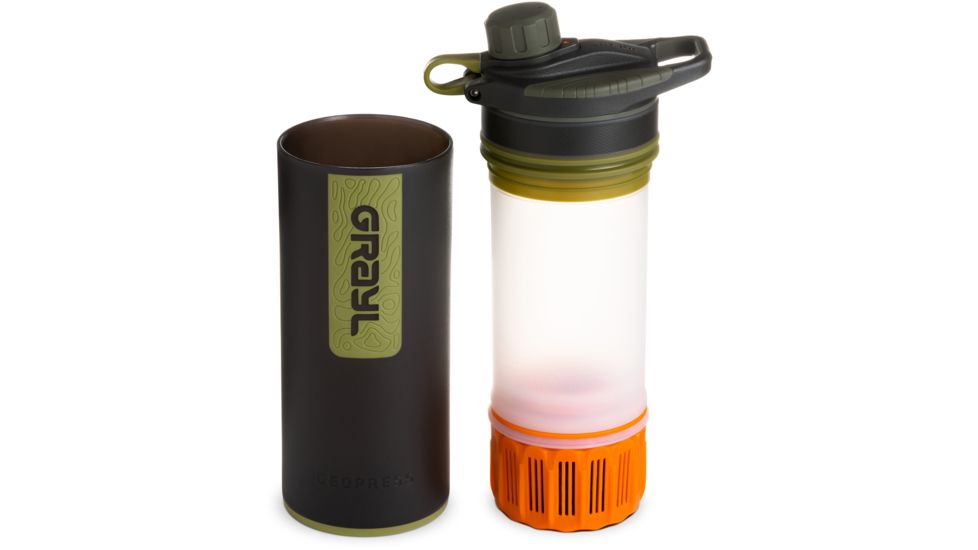 Grayl GeoPress Purifier Bottle, Camo Black, 24 oz, 400-BLK