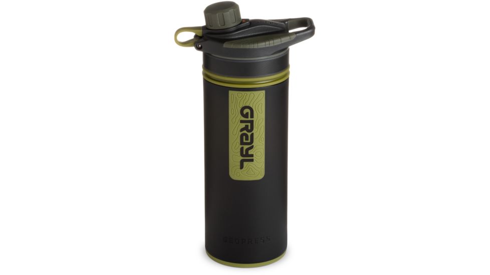 Grayl GeoPress Purifier Bottle, Camo Black, 26 oz, 400-BLK