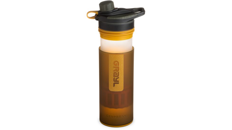 Grayl GeoPress Purifier Bottle, Coyote Amber, 24 oz, 400-AMB