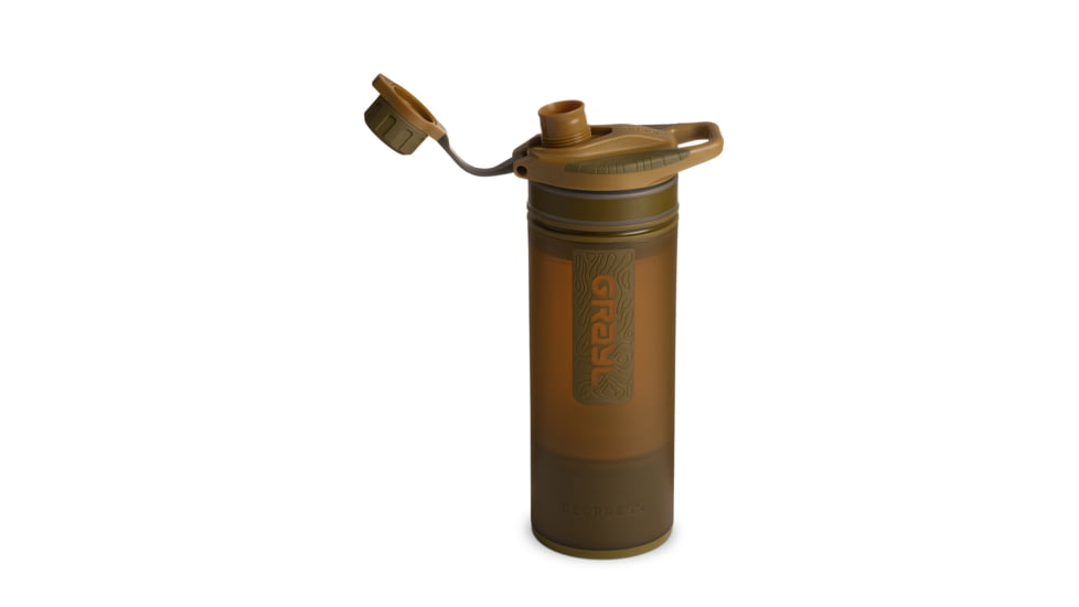 Grayl GeoPress Purifier Bottle, Coyote Brown, 24 oz, 400-CBN