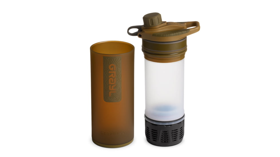Grayl GeoPress Purifier Bottle, Coyote Brown, 24 oz, 400-CBN