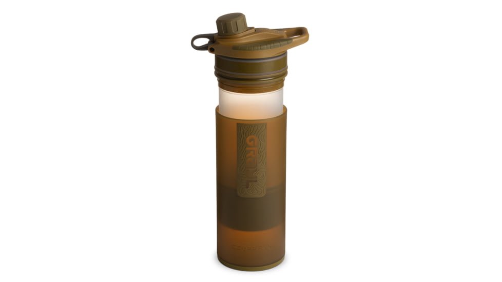Grayl GeoPress Purifier Bottle, Coyote Brown, 24 oz, 400-CBN