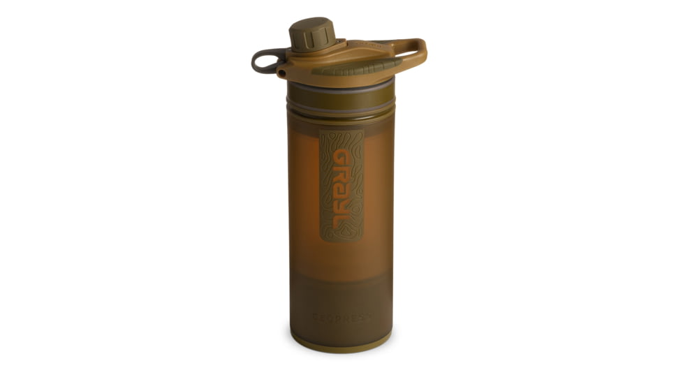 Grayl GeoPress Purifier Bottle, Coyote Brown, 24 oz, 400-CBN