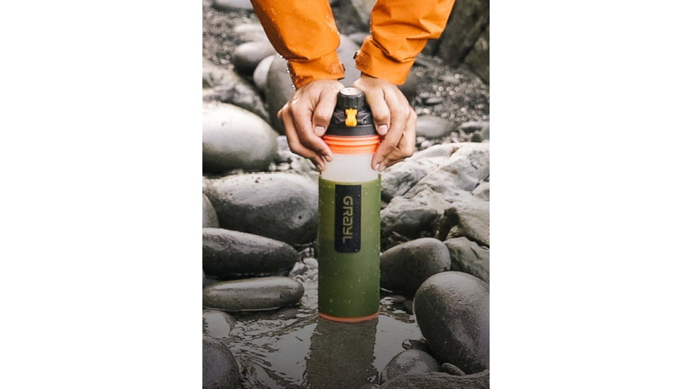 Grayl GeoPress Purifier Bottle, Oasis Green, 28 oz, 400-OAS