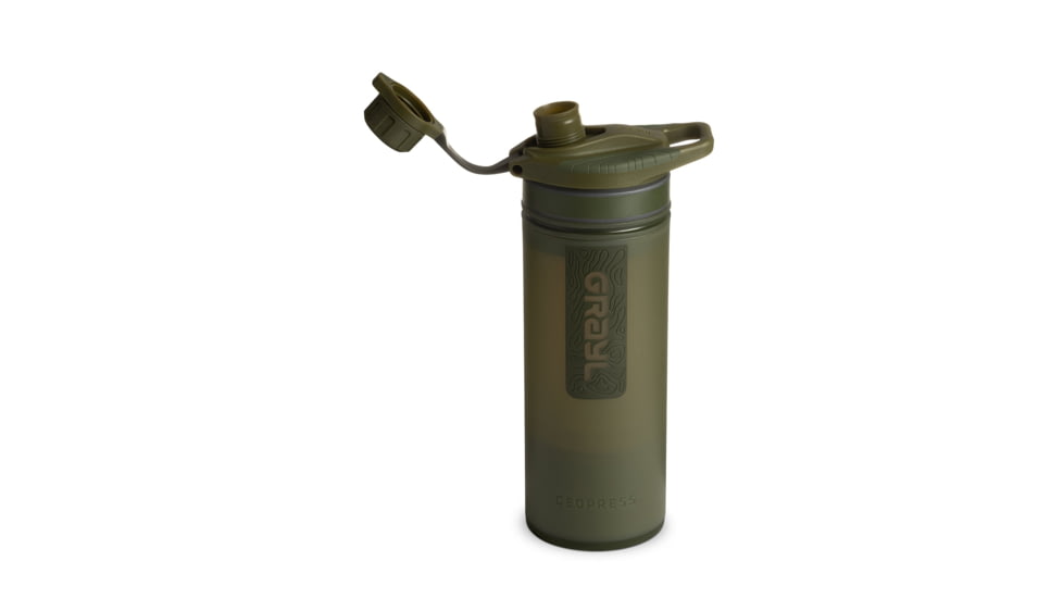 Grayl GeoPress Purifier Bottle, Olive Drab, 24 oz, 400-ODG