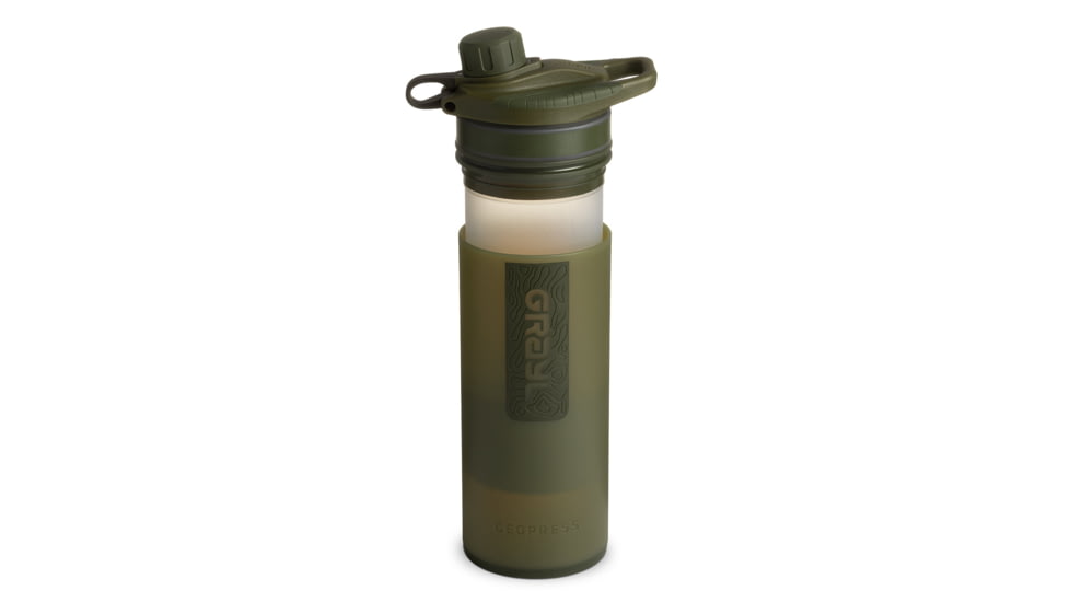 Grayl GeoPress Purifier Bottle, Olive Drab, 24 oz, 400-ODG