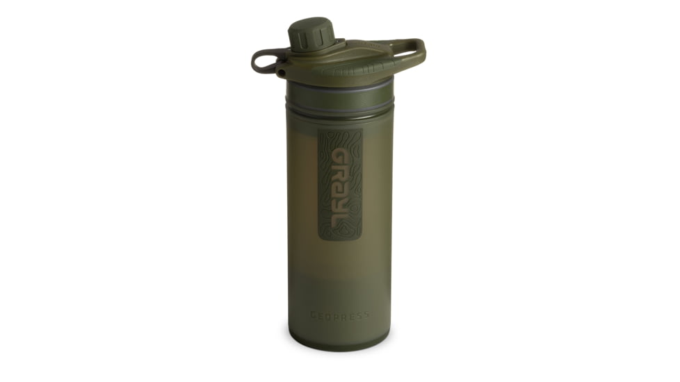 Grayl GeoPress Purifier Bottle, Olive Drab, 24 oz, 400-ODG